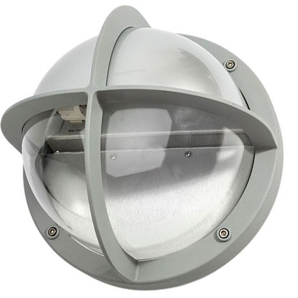 MIA skotlampe alu E27 60W halvskærm IP44
