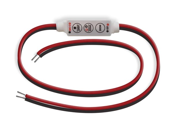 Mini enkeltfarve LED lysdæmper - 5-24Vdc / 5A
