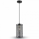 Pendel lampe med mønster E27 - Sort