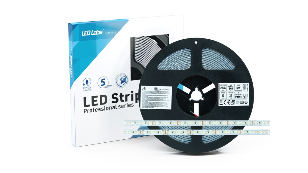 Vandtæt LED strip (IP65) - 24V, 700 LED, Varm hvid (5m)