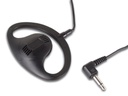 Ørehængt hovedsæt - 3,5mm mono JACK (1,2m)
