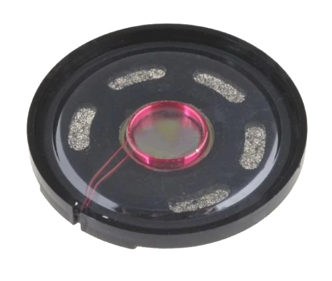 Miniature højttalerelement - 0,3W, 16ohm, Ø40x6,5mm