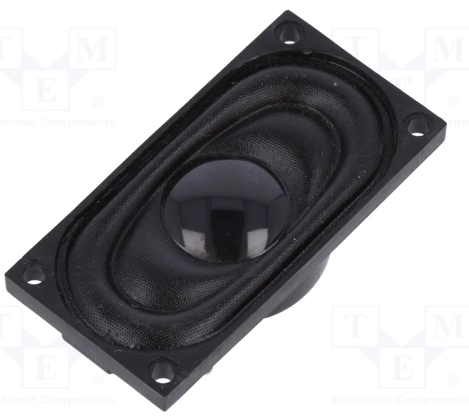 Miniature højttalerelement - 1W, 8ohm, 40x20x8mm (IP64)