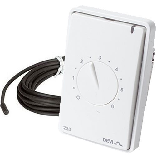 Devireg™ 233 - Gulvtermostat m. føler - Hvid