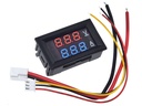Panel multimeter - 0-100Vdc, 0-10A (46x27mm)