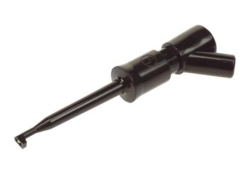 Mini testprobe m. gribekrog - Sort (2mm bananfatning)