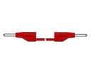Prof. Testledning, 2mm banan, stabelbar, Rød (25cm)