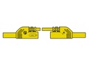 Kontaktbeskyttet testledning - 2x4mm, Stabelbar, Gul (50cm)