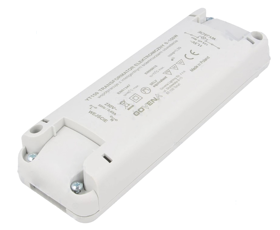 Halogen/LED transformator - 12Vac 0-150W/70W Dæmpbar
