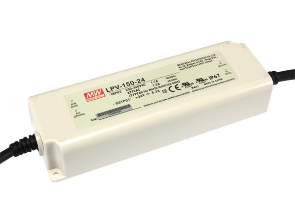 LED strømforsyning - 24Vdc 6,3A 150W konst.spænding (IP67)