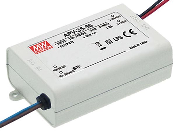 Konstant spænding strømforsyning - 24Vdc / 35W (IP42)