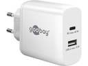 USB-C/A lynlader PD GaN (C45W) + (A12W), Hvid