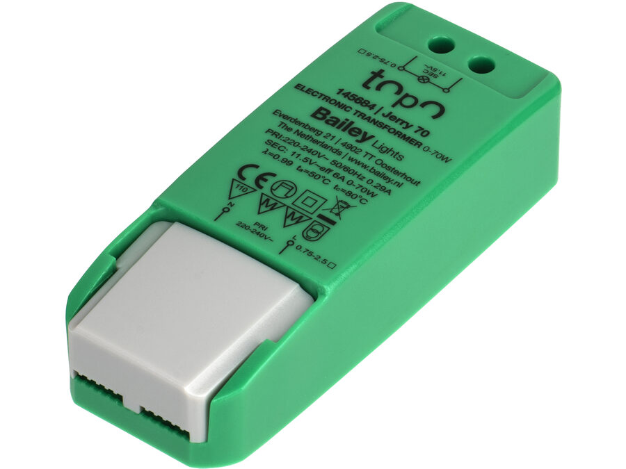TOPO Jerry Transformer 12VAC 0-70W / LED 0-45W, dæmpbar
