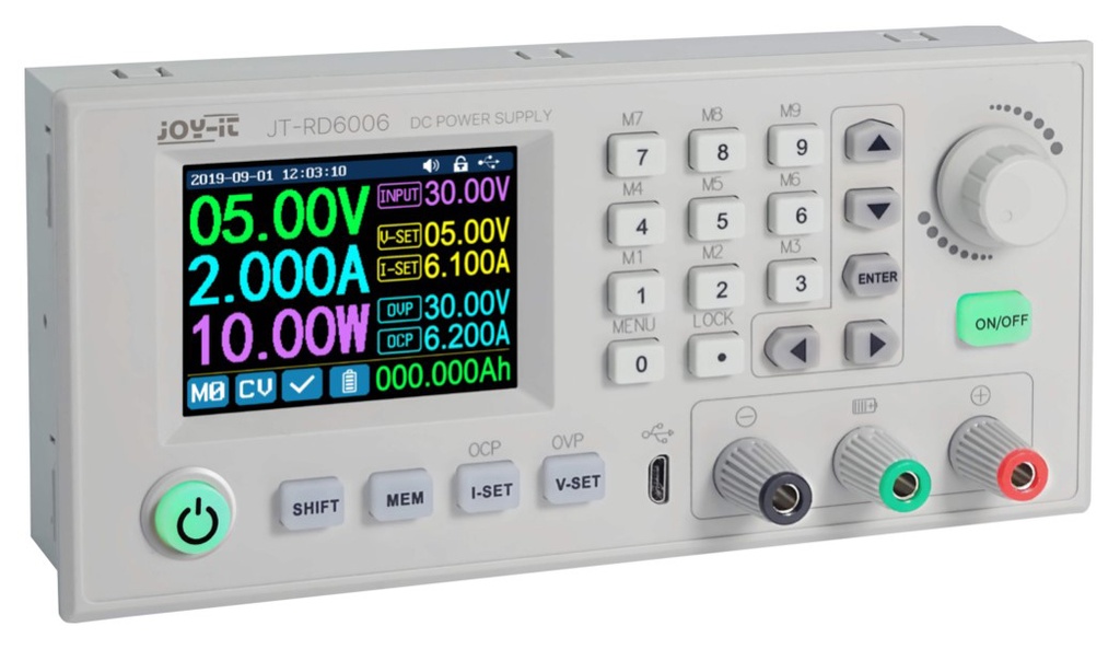 Laboratorie strømforsyning - 0-60V / 0-6A m. USB-interface