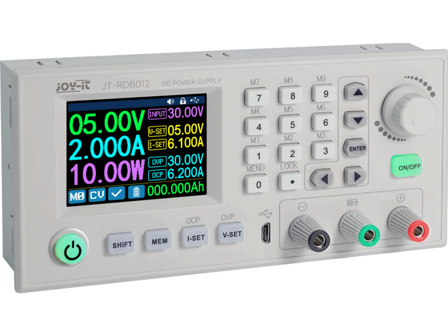 Laboratorie strømforsyning - 0-60V / 0-12A m. USB-interface