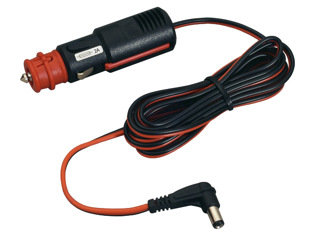 ProCar - 12/24V / 2A sikr. biladapter med 5,5/2,5 DC stik