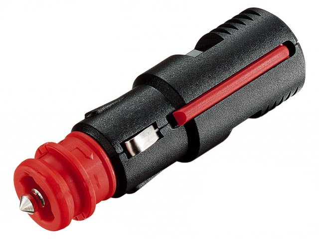 ProCar - Cigarstik, Han, 12/24V / 16A m. trækaflastning