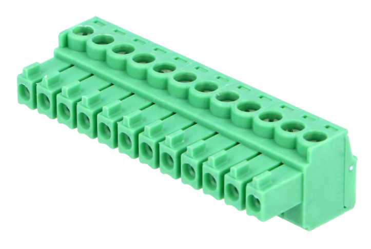 Indstik skrueterminal - 12P hun 3,5mm 0,5-1,5mm², Grøn