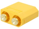 DC-XT90 fatning - 2pol han, printben