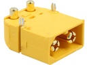 DC-XT60 fatning - 2pol, 90° han, printben