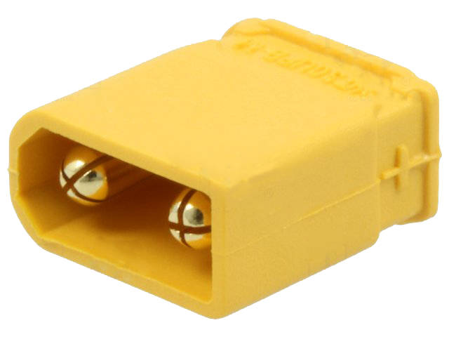 DC-XT30 fatning - 2pol han, printben