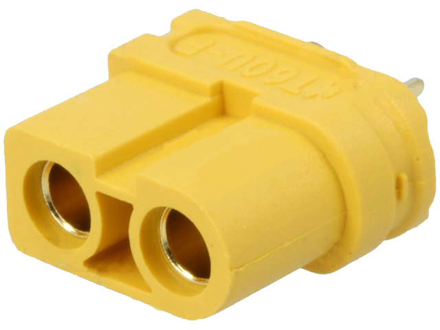 DC-XT60 kabelstik - 2pol hun, loddeben, u. kappe