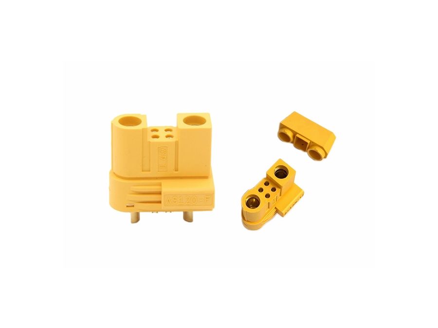 DC stik - AS120-F 60A 80V til kabel, lodde, hun