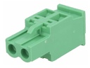 Indstik Skrueterminal - 2P hun 90°, 5mm 300V/12A