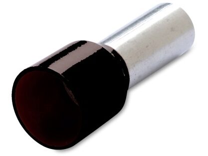 Isoleret ledningsende-tylle - 6mm² 12mm, Sort (50 stk.)