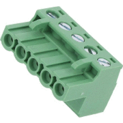 Indstik skrueterminal - 5P hun, 5,08mm, 2,5mm², Grøn