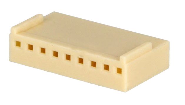 Ledning-til-print stikhus - NS25, 9pol (1x9) hun 2,54mm