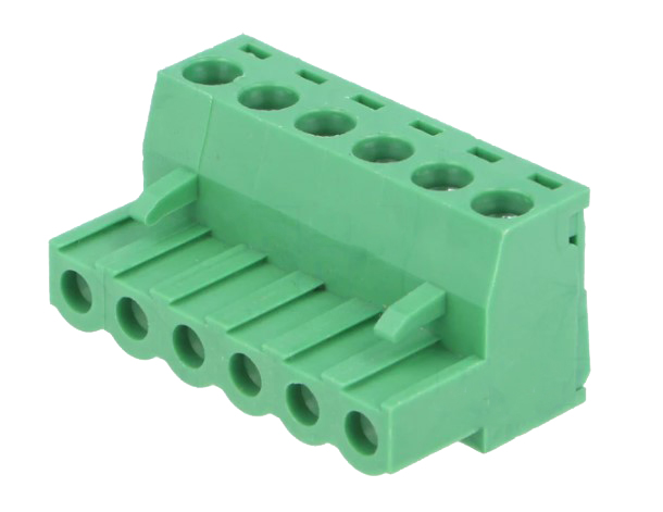 Indstik Skrueterminal - 6P hun, 5,08mm 300V/15A