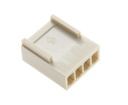 Ledning-til-print stikhus - NS25, 4pol (1x4) hun 2,54mm