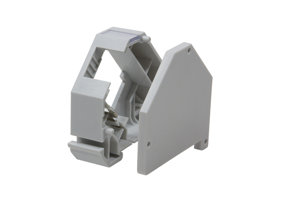 DIN-skinne adapter til 1x RJ45 Keystone modul, plast