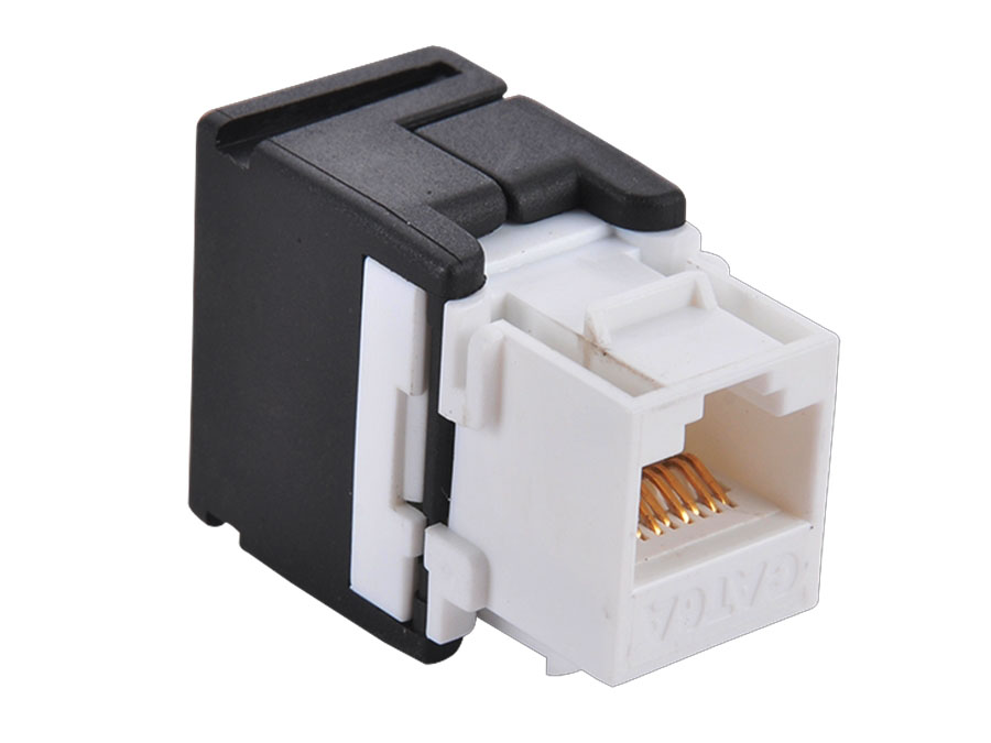 Keystone RJ45 fatning - CAT6 250MHz uskærmet, Hvid, Toolless
