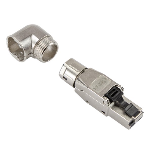 RJ45 industrielt netværksstik - CAT6a skærmet vinklet (MPTL)