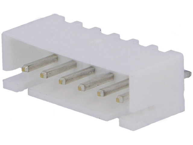 Ledning-til-print fatning - JST XH, 1x6pol han, 2,5mm