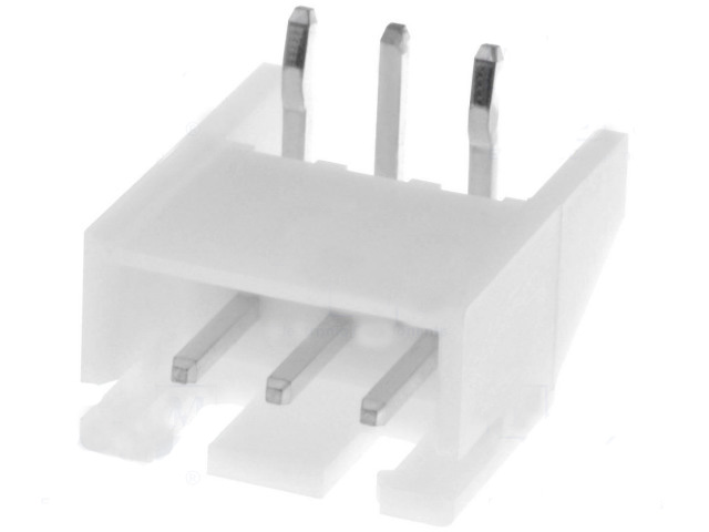 Ledning-til-print fatning - JST XH, 1x3pol han 90°, 2,5mm