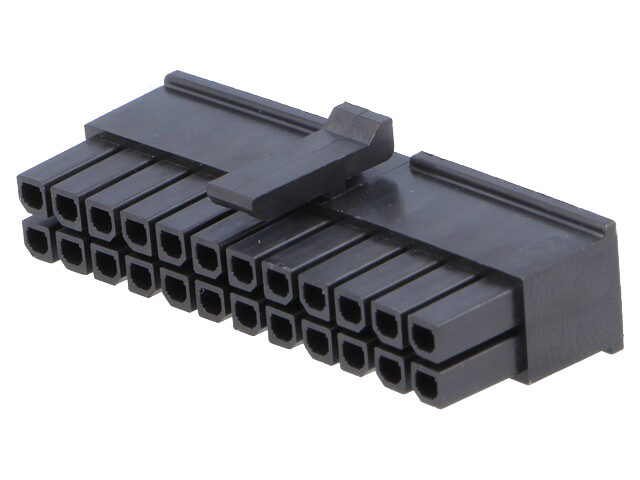 Ledning-til-print hunstik - Micro-Fit 3.0, 3mm, 2x12pol
