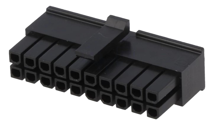 Ledning-til-print hunstik - Micro-Fit 3.0, 3mm, 2x10pol