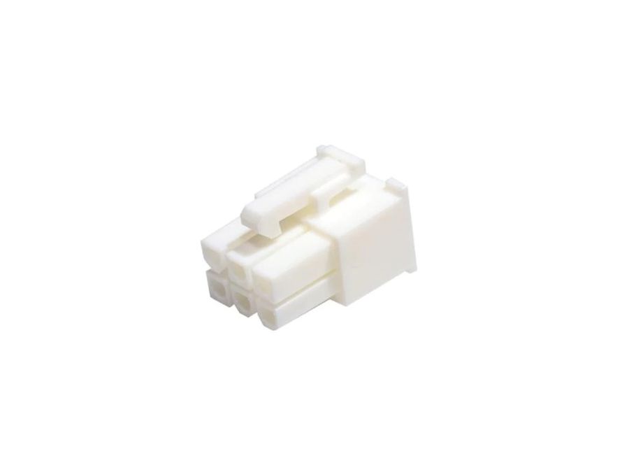 Ledning-til-ledning Mini-Fit Jr. stik - 2x3pol hun, 4,2mm