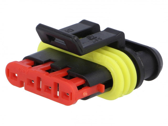 Superseal 1.5 DC autostik - 4pol hun, 24V (IP67)