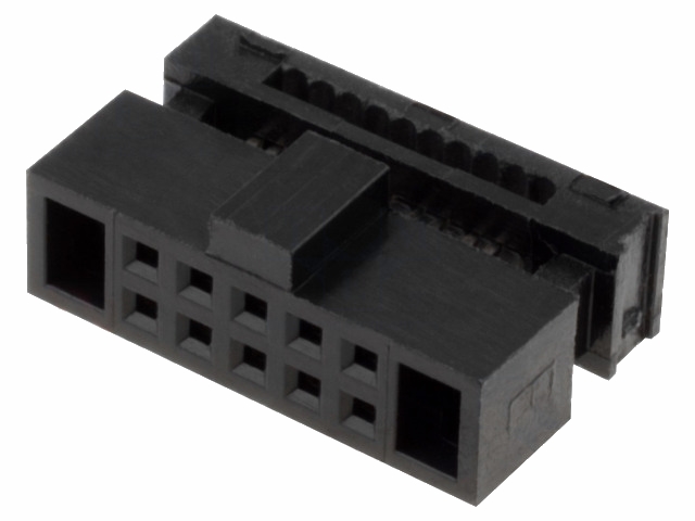 IDC fladkabelstik - 10pol (2x5) hun (0,635mm)