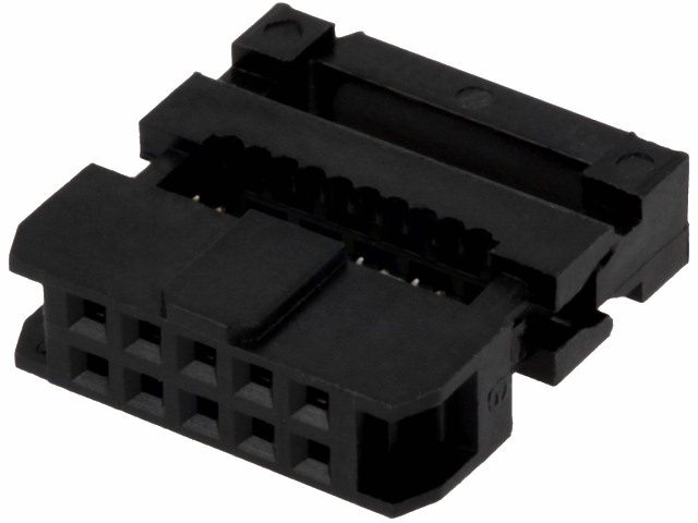 IDC fladkabelstik - 10pol hun (2mm)