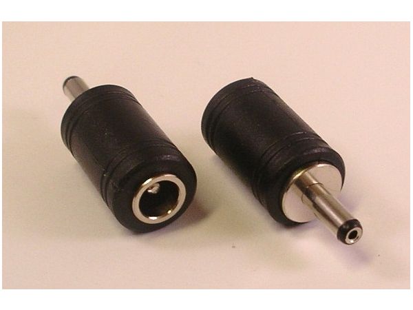 DC adapter - 5,5x2,1mm hun til 3,45x1,3mm han