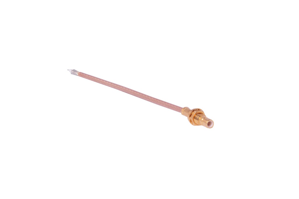 SMB han m. møtrik - Monteret på RG316 kabel (10cm)