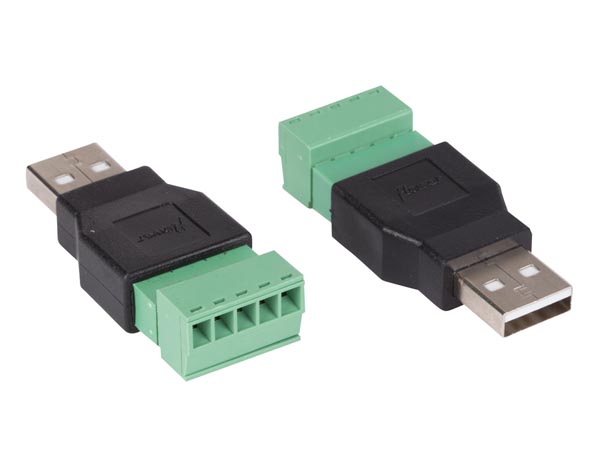 USB A han til 5P skrueterminal (1 stk.)