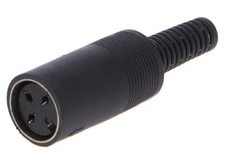 DIN forlænger - 3pol hun multistik 180°, Plasthus (IP40)