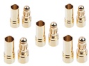 RC bananstiksæt - 3,5mm forgyldt han + hun (5 par)