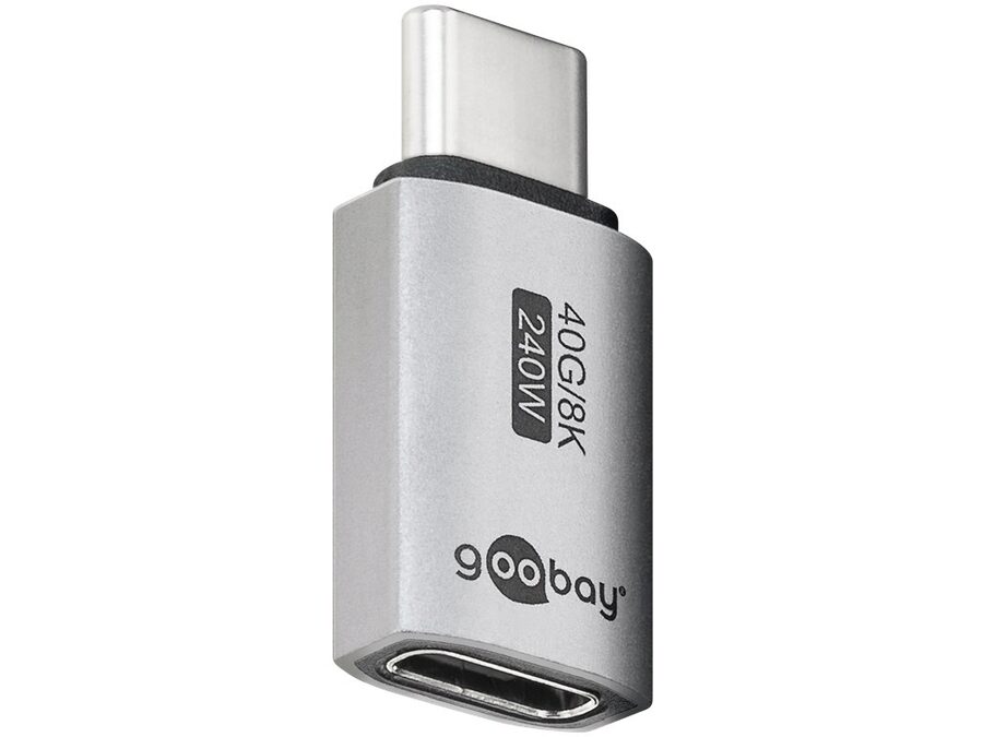 USB4 adapter - USB-C han til USB-C hun, lige